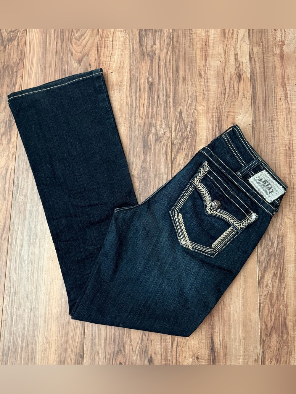 Ariat Women's Dark Wash Bootcut Jeans with Embroidered Back Pockets